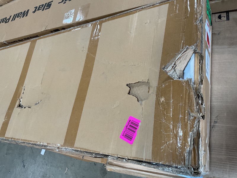 Photo 1 of **SELLING FOR PARTS. MAJOR DAMAGE TO GLASS ON ONE SIDE**FREDBECK Bifold Barn Door 36x84 (Double 18x84) Hardware Kit Included,40" Track for 2 Doors, PVC, White,for Living Room, Bathrooms, Kicthen