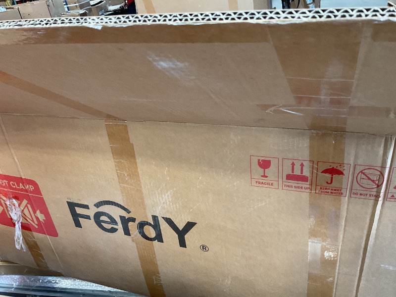 Photo 1 of ***HAS BIG CRACK ON 1 SIDE STARTING FROM THE TOP LINING OF THE TUB GOING DOWN**** FerdY Tahiti 55" Acrylic Freestanding Bathtub, Elegant Oval Shape Soaking Bathtub, Glossy White, Brushed Nickel Drain & Integrated Slotted Overflow Assembly Included cUPC Ce