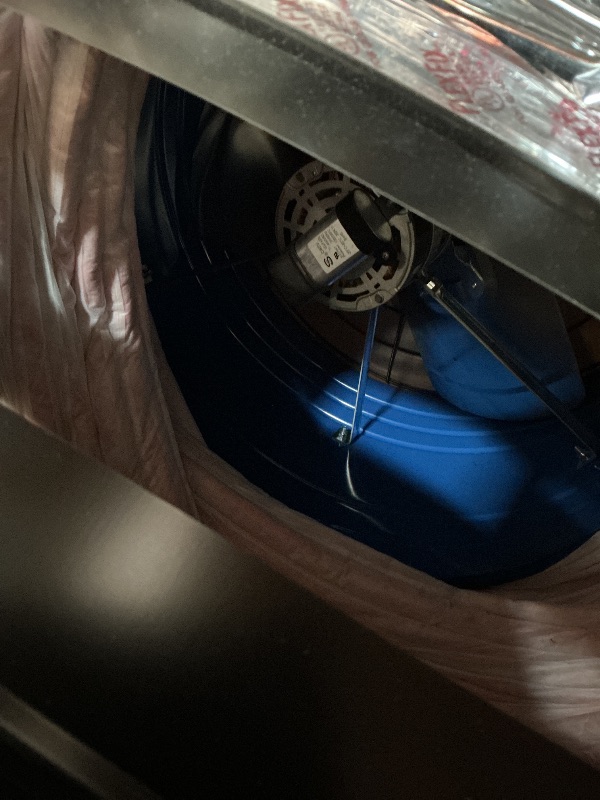 Photo 1 of ***MAJOR DAMAGE/DENTS* BENDS. DIRT. Missing small control panel**Quietcool QC CL-7000 RF Classic Advanced Whole House Fan with Wireless Control - Up to 6924 CFM - Two Speed - Covers up to 3,462 SQFT - 10 Year Warranty - Removable Grille