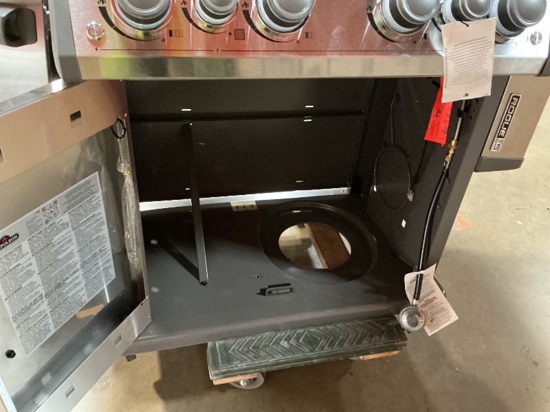 Photo 1 of ** DIRT/SCRATCHES/DENTS. MISSING ONE WHEEL**Napoleon Rogue PRO-S 525 Propane Gas Grill with Infrared Side and Rear Burners, Stainless Steel, Durable 6-Burner BBQ