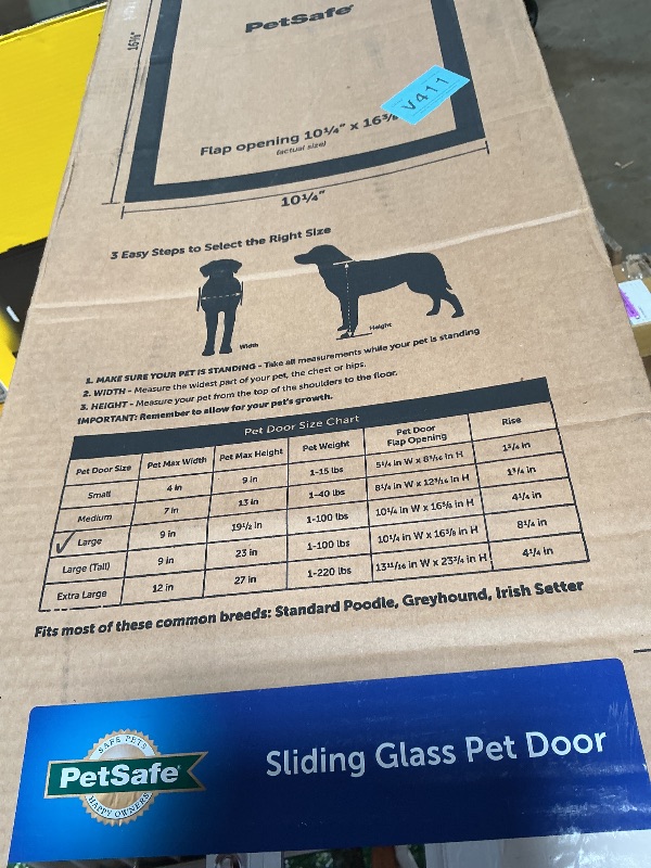 Photo 1 of **MISSING SEAL STRIPPetSafe 1-Piece Sliding Glass Pet Door for Dogs and Cats - Adjustable Height up to 80 11/16"- Large, White, No-Cut DIY Install, Aluminum Patio Panel Insert, Great for Renters or Seasonal Installation