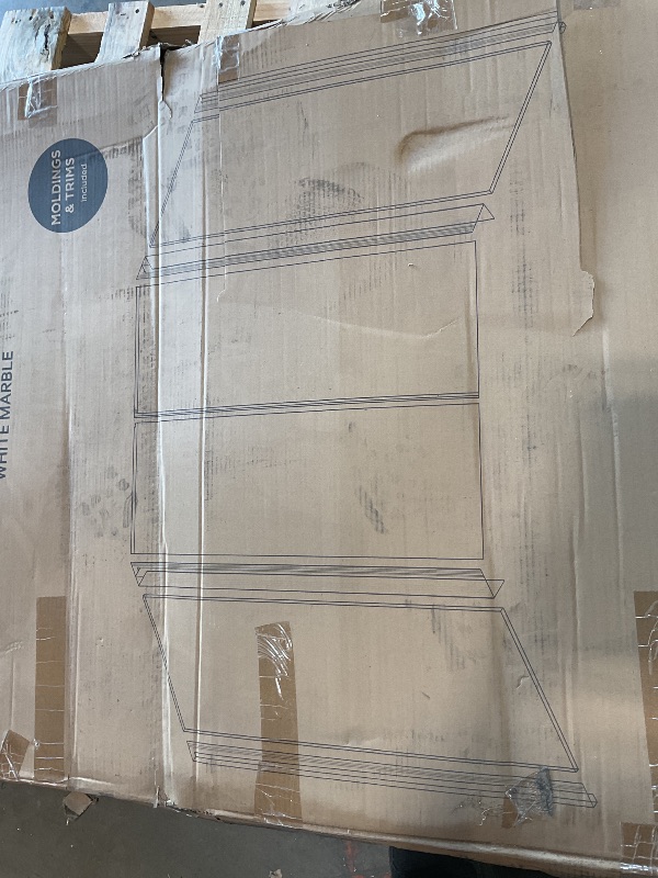 Photo 1 of *** UNKNOWN MISSING PARTS OR HARDWARE***Shower Surround Kits – Waterproof Wall Panels for Shower – Glossy Finish & Seamless Pattern – Easy to Install Over Any Surface – Leakproof Design (60'' x 35.5'' x 78'') – Glacier