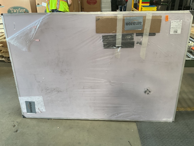Photo 1 of *** MINOR DAMAGE***VIZ-PRO Dry Erase Board/Whiteboard, 72 x 48 Inches, Wall Mounted Board for School Office and Home 6' x 4'