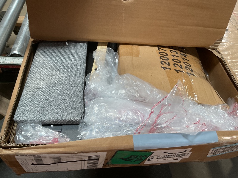 Photo 1 of ***MISSING PARTS***Novilla Full Bed Frame Upholstered Platform Full Size Bed Frame with Adjustable Headboard, Strong Weight Capacity, No Box Spring Needed, Easy Assembly, Grey