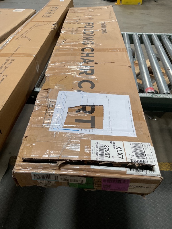 Photo 1 of *** USED/UNKNOWN MISSING PARTS OR HARDWARE***boldworks Folding Chair Rack Folding Chair Cart Folding Chair Storage Dolly with Wheels and Holder for 84 Chairs or 12 Tables of 800 LBS Capacity Includes Weatherproof Cover