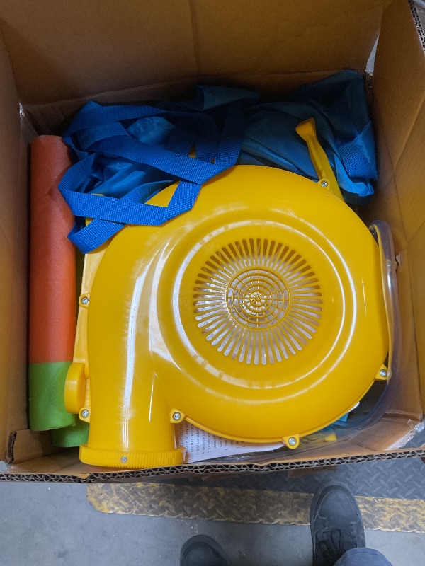Photo 1 of *** USED/MINOR DAMAGE/UNKNOWN MISSING PARTS***WELLFUNTIME Inflatable Water Double Slides Park, Bounce House with Arched Water Gun Spray, Jumping Castle with Air Blower