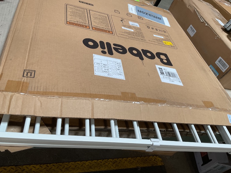 Photo 1 of ***MISSING HARDWARE***
Babelio 31.5-55" No Bottom Bar Baby Gate Extra Wide, 2-in-1 Auto Close Dog Gate for The House, Stairs and Doorways, with Large Walk Thru Door, White