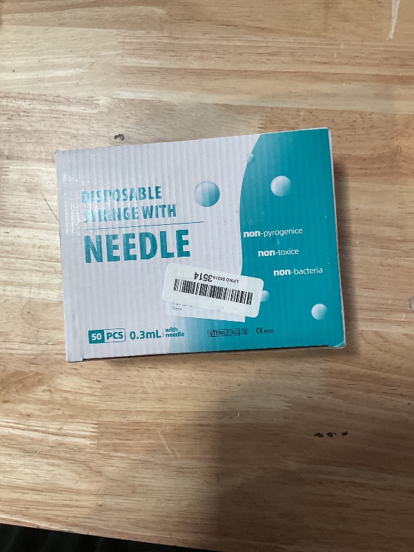 Photo 1 of 31G 0.3cc 0.3ml 1/4-Inch Measurement Lab Accessories for Industrial and Scientific, Individually Sealed Wrapped - 50 Pack