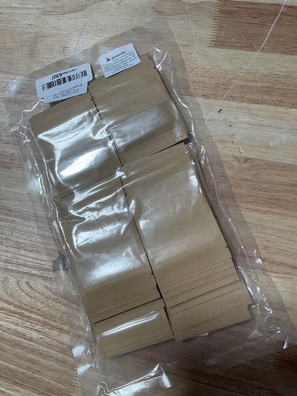 Photo 1 of 100 Pcs Small Resealable Seed Envelopes, Mini Zip Lock Kraft Bags with Window, 2.7"x3.5" Coffee Sample Bags Resealable Ziplock, Small Business for Samples Bag, Food Storage Bag