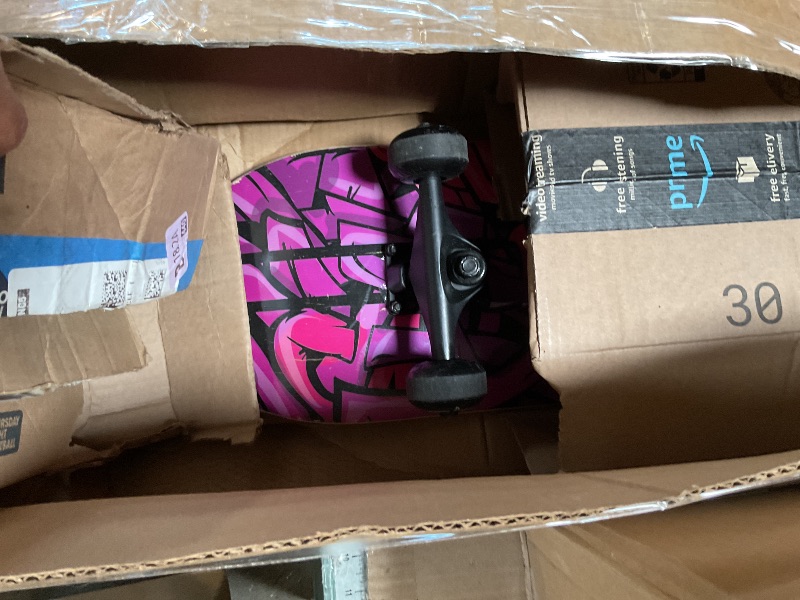Photo 1 of ***USED***Amrgot Skateboards for Beginners,31 * 8 inches Complete Skateboards for Kids,Boys,Girls and Adults,7 Layer Maple Wood,Double Kick Deck Concave Standard and Tricks Skateboard (Purple Graffiti)