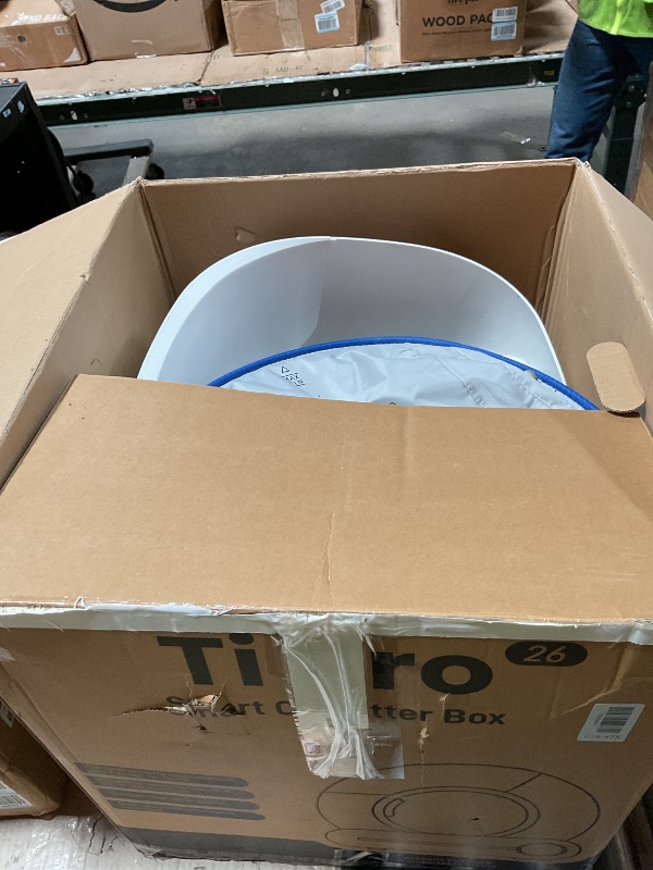 Photo 1 of ***USED***Thereye Self Cleaning Cat Litter Box, Open-Top Automatic Litter Box with APP Control, Safety Sensor and 10L Large Waste Bin, Smart Kitty Litter Boxes with Trash Bags and Mat for Multiple Cats