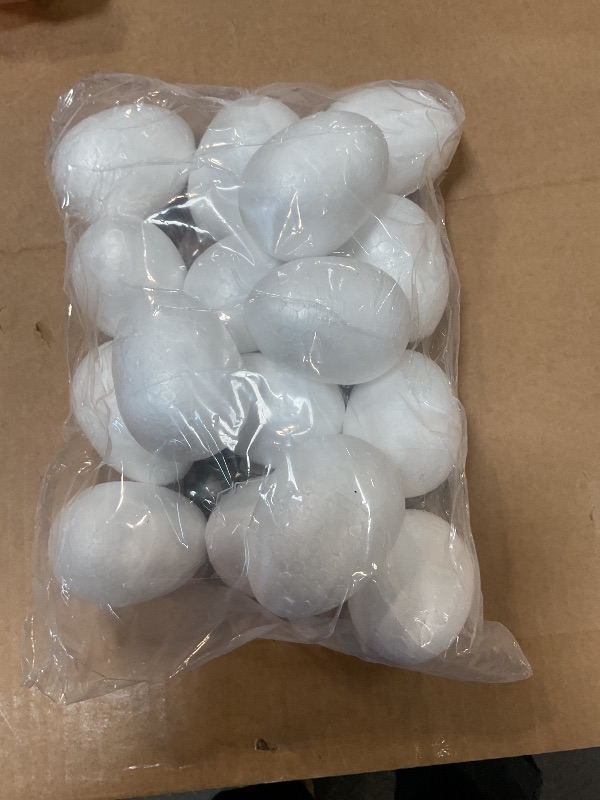 View 2 of 3.15 Inch Foam Eggs for Crafts,16pc White Small Styrofoam Eggs Smooth for Spring Easter Art Crafts Ornaments Making Handmade DIY Painting School Projects (styrofoam 3.15, 16)