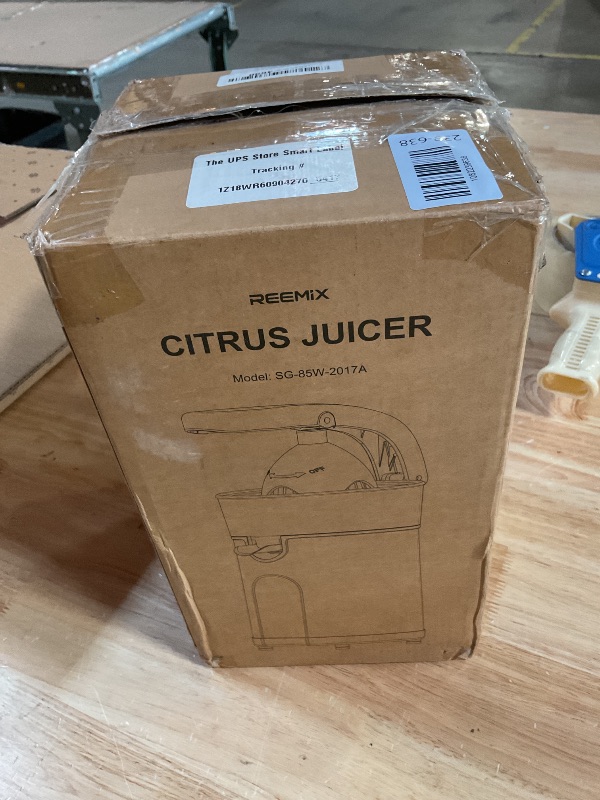 Photo 1 of **FOR PARTS ONLY/ BROKEN*** Electric Citrus Juicer Squeezer, Orange Juicer with Two Interchangeable Cones, Suitable for orange, lemon and Grapefruit, Brushed Stainless Steel, Easy to Clean and Use (Stainless Steel)