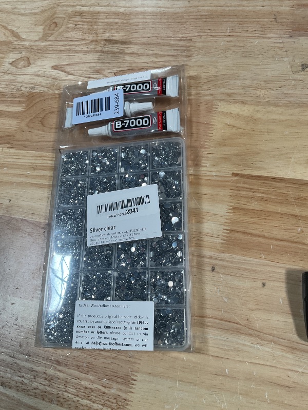 Photo 1 of 33000Pcs Silver Clear Rhinestones for Bedazzling, Bedazzler Kit with Flatback Craft Rhinestones Bulk and B7000 Glue, 2,3,4,5,6mm Resin Flat Back Crystals for Craftings, Crafts, Clothes, Shoes, Nails