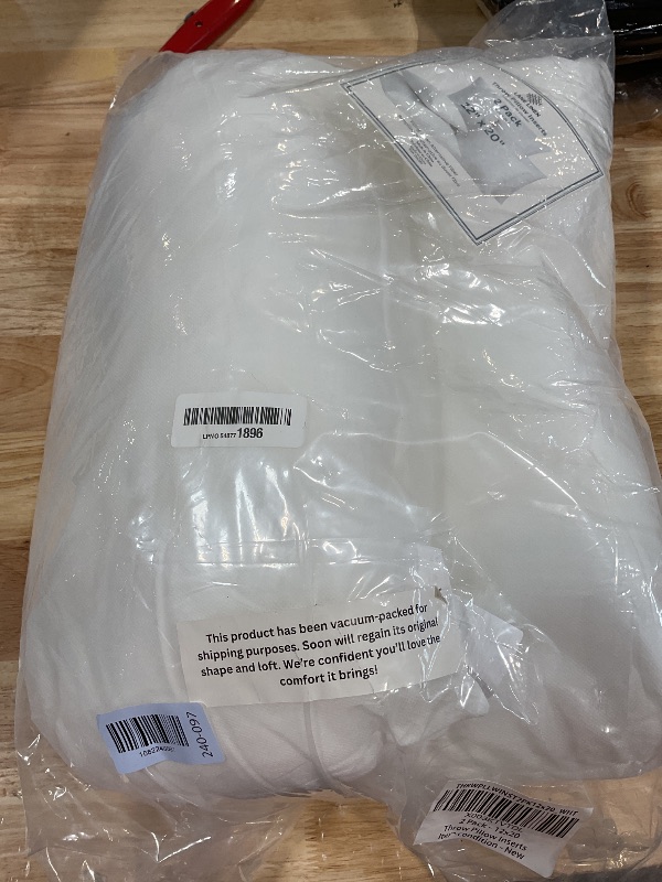 View 2 of **STYLE DIFFERS IN PERSON** LANE LINEN 12x20 Pillow Insert - Pack of 2 White Decorative Pillows for Sofa Bed, Fluffy Pillow Inserts for Cushion Covers, Bed, Couch Pillows for Living Room