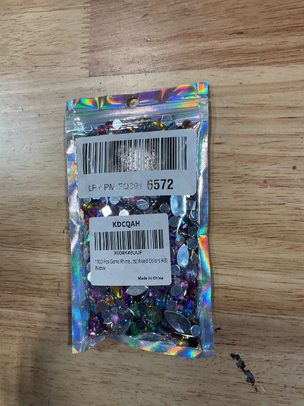 Photo 1 of 1100 Pcs Mixed 11 Colors AB Colorful Gems Rhinestones for Crafting, Flatback Rhinestones Gemstones Jewels for Crafts Halloween Party Decorations Cosplay Pirate Face Eye Body Makeup Embellishments