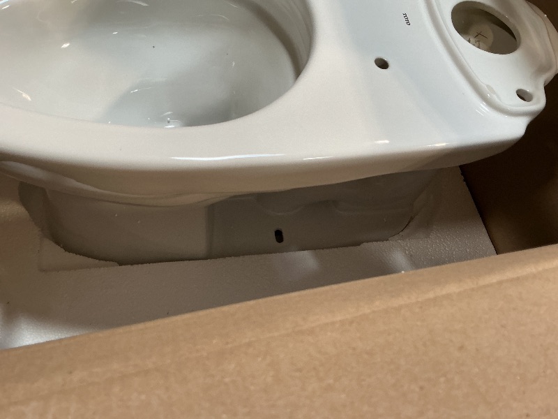 Photo 1 of ***INCOMPLETE SET /MISSING ASSEMBLY PIECES*** TOTO Drake Two-Piece Elongated 1.6 GPF TORNADO FLUSH Toilet with CEFIONTECT and SoftClose Seat, WASHLET+ Ready, Cotton White - MS776124CSG#01