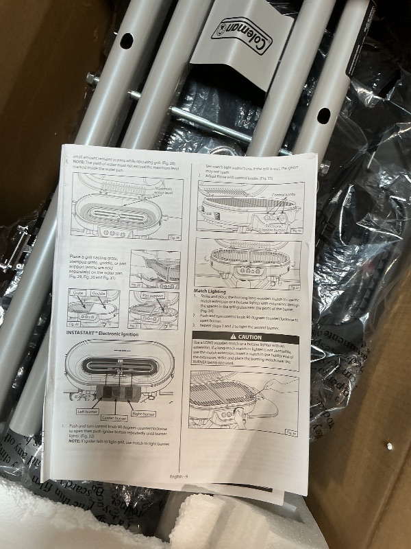 Photo 1 of ***Missing Parts***
Coleman RoadTrip 285 Portable Stand-Up Propane Grill with 3 Adjustable Burners & Instastart Ignition, 20,000 BTUs of Power for Outdoor Cooking, Camping, Tailgating, Grilling, BBQs, & More