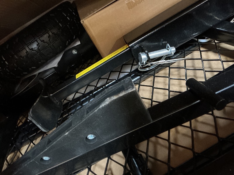 Photo 1 of ** scrapes from transport**MaxxHaul 50243 Foldable Hitch N Roll Cargo Carrier Cart With Quick Detachable Basket Rack With 10 inch Flat Free Tires for Home Camp Travel Ranch SUV Up to 400 lb. Capacity