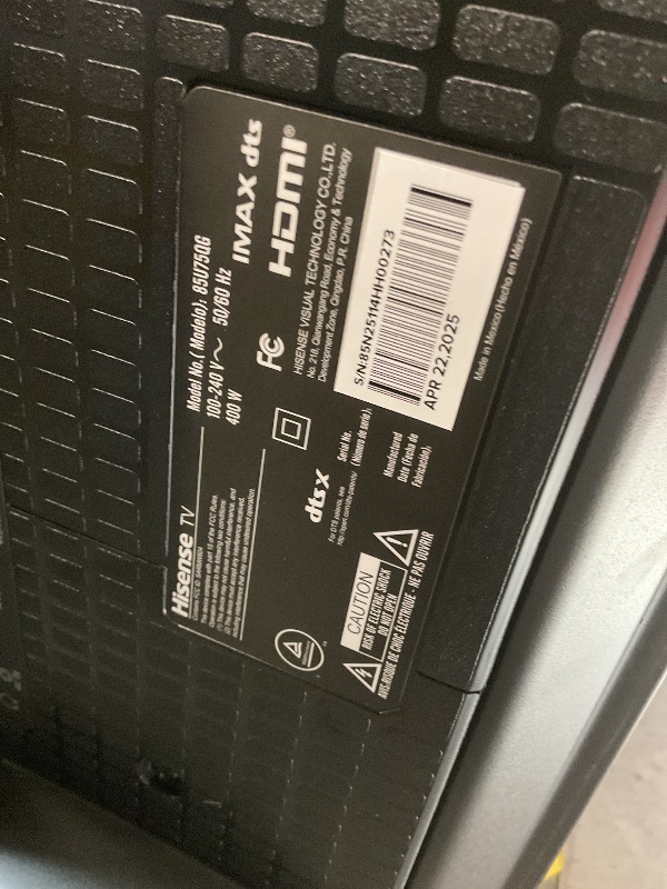 Photo 1 of ** DIRT AND SCRATCHES FROM TRANSPORT**HISENSE - 85" CLASS U7 SERIES MINILED QLED UHD 4K HDR SMART GOOGLE TV (2025)