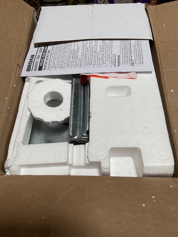 Photo 1 of **HEAVILY USED/ HAS DAMAGES (SCRATCHES)/ MISSING ASSEMBLY PIECES*** Broan-NuTone Non-Lit PowerHeat Bathroom Exhaust Fan and Heater, 80 CFM, 1.5 Sones, White