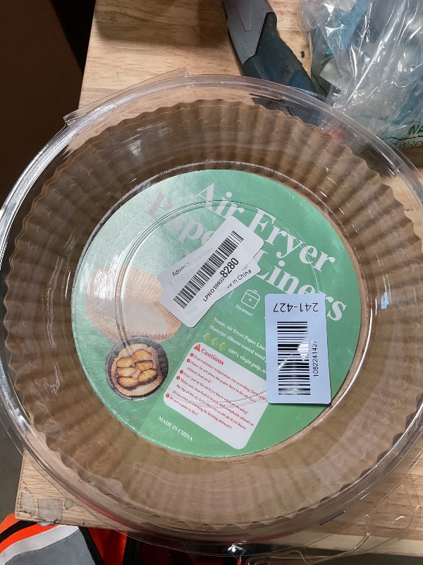 Photo 1 of 200pcs Air Fryer Disposable Paper Liner, Non-Stick Disposable Air Fryer Parchment Paper Liners, Baking Paper for Air Fryer Oil-Proof, Water-Proof, Food Grade Parchment?6.3" in Bottom, 8" on top?