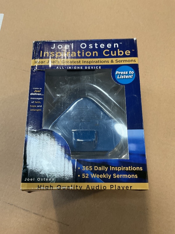Photo 1 of **FOR PARTS ONLY/ STAYS IN PAIRING MODE*** Joel Osteen Inspiration Audio Cube With Sermons and Affirmations