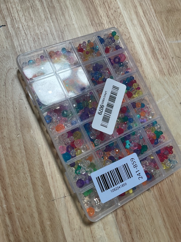Photo 1 of 1272pcs Glass Beads for Jewelry Making - Colorful Rainbow Craft Crystal Beads with Loose Beads Sparkly Beads Hole Drilled DIY for Bracelets Craft Earrings Making