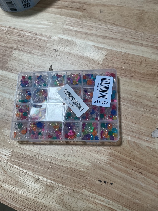 Photo 1 of 1272pcs Beads for Jewelry Making - Colorful Rainbow Craft Crystal Beads with Loose Beads Sparkly Beads Hole Drilled DIY for Bracelets Craft Earrings Making