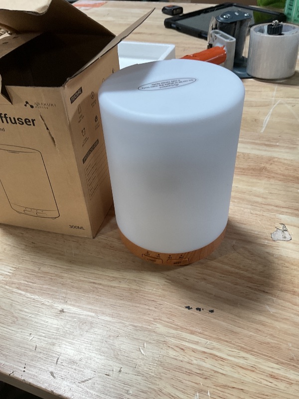 Photo 1 of ***DIFFUSER ONLY/ NO OILS INCLUDED** Aromatherapy Diffuser & 8 Essential Oils Set, 300ml Premium 5-in-1 Ultrasonic Essential Oil Diffusers Scent Humidifier Aroma Diffuser Vaporizer Auto-Off Timer for Room Office Home, Yellow