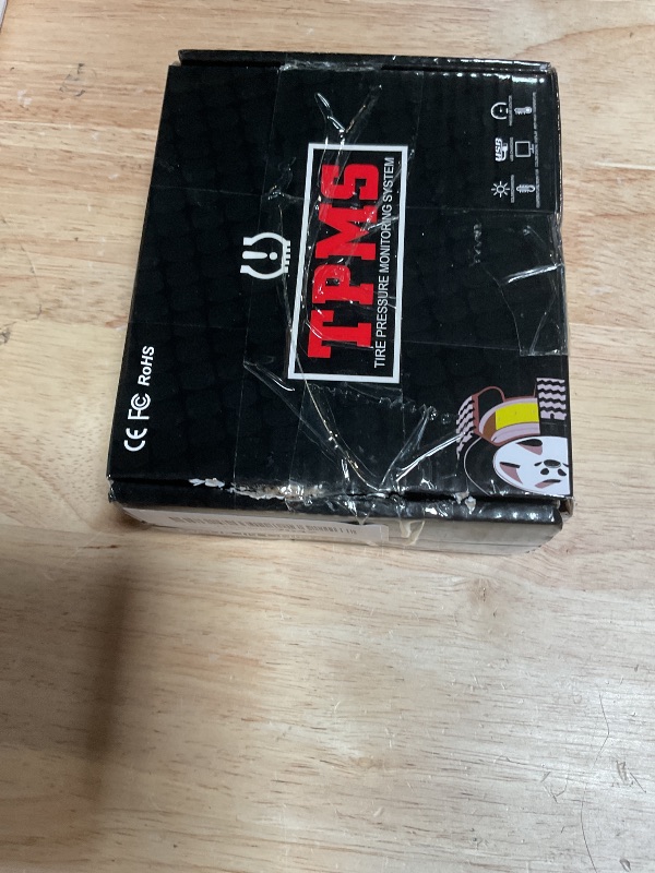 Photo 1 of ***RECOMENDED FOR PARTS/ MONITOR IS PFF BY 10 PSI & HANDLEBAR CLASP IS BROKEN*** Motorcycle Tire Pressure Monitoring System, Motorcycle TPMS System with 2 External Sensors, LCD Display, IP67 Waterproof Dustproof, Motorbike Tyre Temperature Alarm, Two-Whee