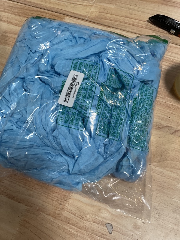 Photo 1 of 10 Pack Light Blue Cheesecloth Table Runner 17x108 Inch Boho Gauze Cheese Cloth Table Runners for Wedding Party Baby Shower Birthday Home Decor