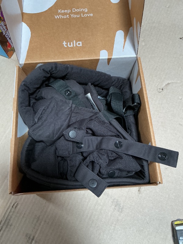 Photo 1 of **DIRTY (COVERED IN LINT)*** Baby Tula Breathable Mesh Panel Free-to-Grow Baby Carrier - Adjustable, Comfortable, Newborn to Toddler Carrier - Ergonomic Fit for 7lbs to 45lbs - Back & Front Carry Options - Urbanista (Black)