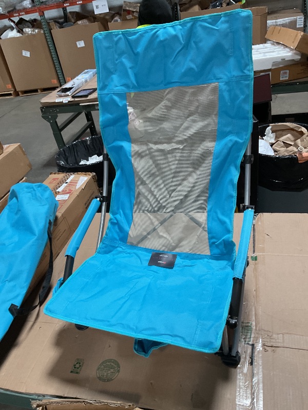 Photo 1 of *ONLY ONE CHAIR*High Back Folding Beach Chair: 2 Pack Packable Lightweight Chairs Comfortable Foldable High Low Profile Sand Chair Set with Cup Holder for Adult Outdoor Concerts Lawn Camp Picnic