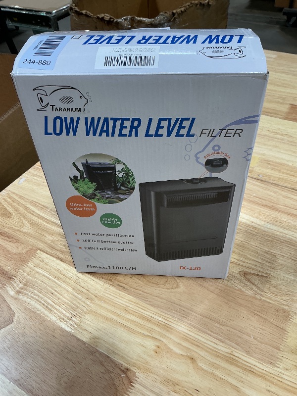Photo 1 of 290GPH Turtle Tank Filter for 20-85 Gallon, Turtle Filter Low Water Level Available and Flow Adjustable, Turtle Water Filter for Shrimps Amphibians Turtle Tank Saltwater Freshwater Crystal Clear