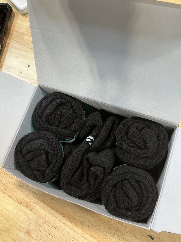 Photo 1 of ***MISSING ONE PAIR***Lapulas Athletic Ankle Socks, Low Cut Cushioned Anti-Blister Running Tab Sports Socks for Men and Women 6Pairs(Black, M)
