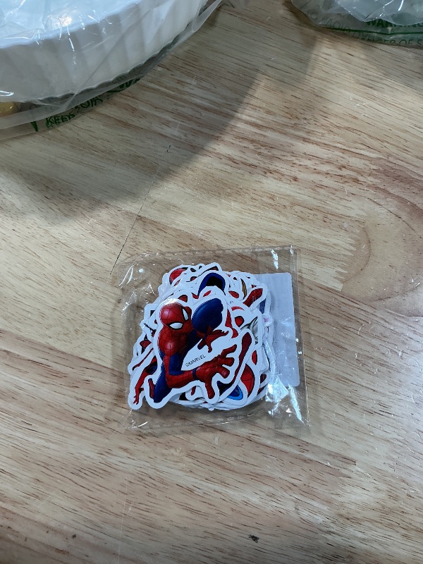 Photo 1 of 50Pcs Spiderman Sticker for Kids, Cool Superhero Cartoon Waterproof Vinyl Decal for Teen Girl Water Bottle Skateboard Notebook Phone Guitar Bike (Spider)