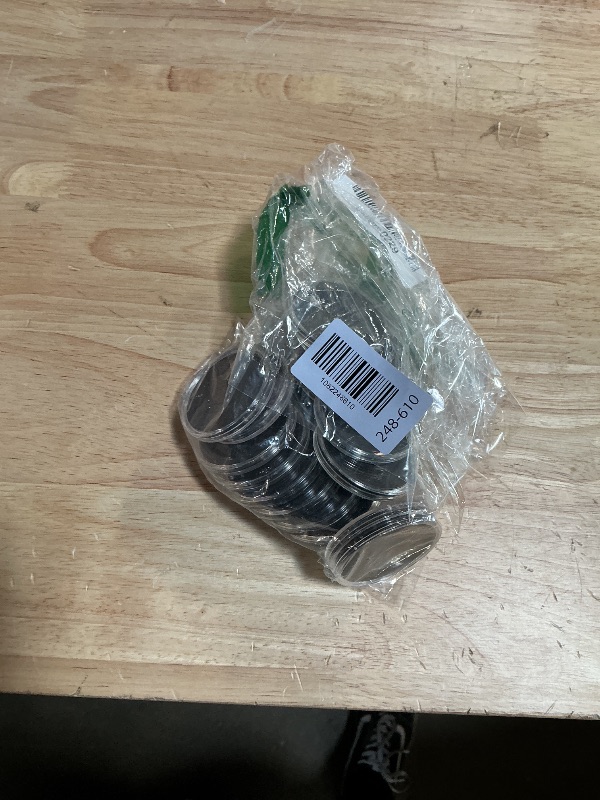 Photo 1 of **MISSING PIECES*** FRIMOONY 46mm Coin Capsules, with Foam Gasket and Plastic Storage Box, for Coin Collection