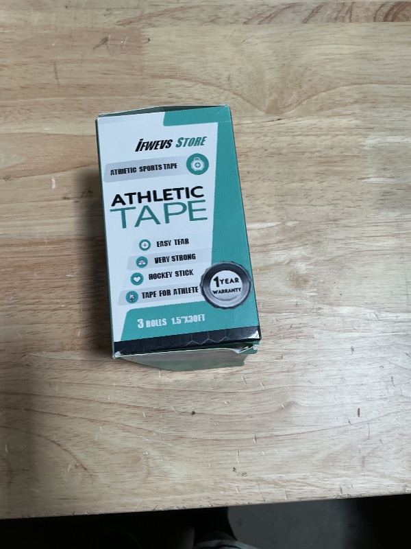 Photo 1 of (3 Pack) White Athletic Sports Tape, Very Strong Easy Tear No Sticky Residue Tape for Athlete & Sport Trainers & First Aid Injury Wrap,Suitable for Bats,Tennis,Gymnastics & Boxing?1.5in X 35ft?