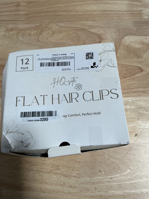 Photo 1 of 12 Pack Flat Hair Clips for Women – Matte Neutral Square Claw Clips, Flat Barrettes & Flower Pins in Black, Blonde,Light Brown & Dark Brown, Soft Touch Hair Accessories for Thick & Thin Hair