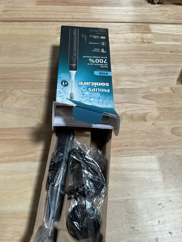 Photo 1 of ***MISSING PIECES***Philips Sonicare 4100 Series Electric Toothbrush - Sonic Toothbrush with Advanced Sonic Technology, Pressure Sensor, Two Intensity Settings, Smartimer & Quadpacer, Black, Model HX3681/24