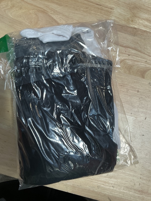 Photo 1 of ***USED***Sunzel Ribbed Tank Tops for Women, Halter High Neck Seamless Cute Crop Top, Long Basics Sleeveless Workout Athletic Yoga Shirts Waist Length Black & White Medium