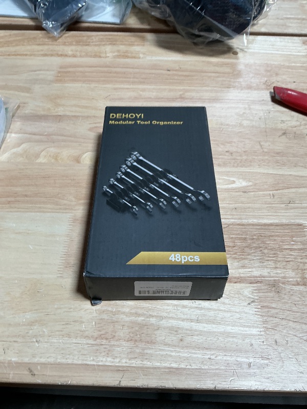 Photo 1 of 48 pcs MAGNETIC Modular Wrench Organizers for Tool Drawers - Wrench Rack with Metric&SAE Labels, Perfect Tool Storage Holder with Magnet. Gift for father, brother and boyfriend (Black with Magnets)