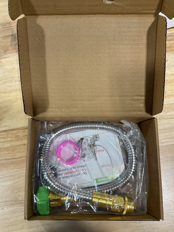 Photo 1 of 2ft Short Garden Leader Hose with Male to Female Connector - 435psi Leakproof Kink Free Stainless Steel Water Hose Extension for Outdoor Yard Hoses Reel Cart