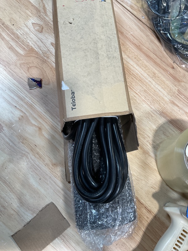 Photo 1 of 20 Ft Extension Cord Power Strip, Teiobar Surge Protector with 12 AC Outlets and 4 USB Ports for Home, Office, Dorm Essentials, 1875W/15A, 2700 Joules, ETL Listed, Black