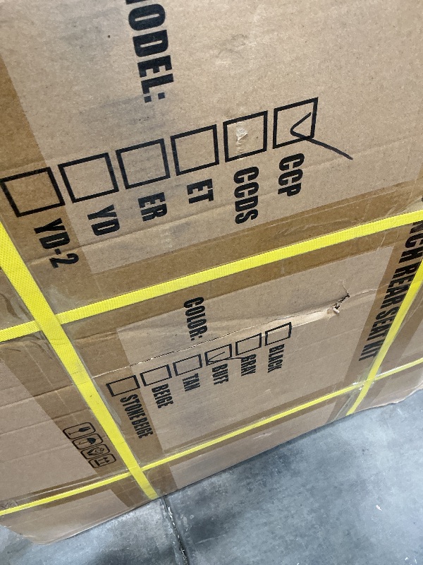 Photo 1 of ** color is tan**NOKINS Golf Cart Rear Seat Kit, Back Flip Seat for Club Car Precedent/Tempo/Onward 2004-Up, 1.25-Inch Square Steel Frame, Integrated Seat Belt Mounts, UV-Resistant, High-Density Foam Padding(Buff)