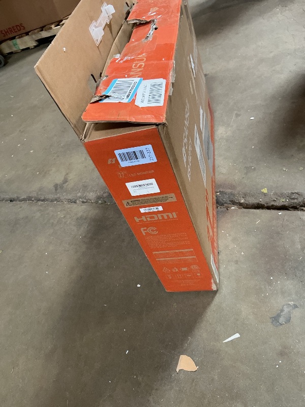Photo 1 of ** major damage. Broken TV pallet.**SANSUI 27 Inch Curved Gaming Monitor 200Hz 1ms with Speakers FHD 1080P Computer Monitor FreeSync|1500R|130% sRGB|HDR|Low Blue Light|HDMI DP Ports|VESA Mount|Metal Stand(HDMI Cable Incl.)