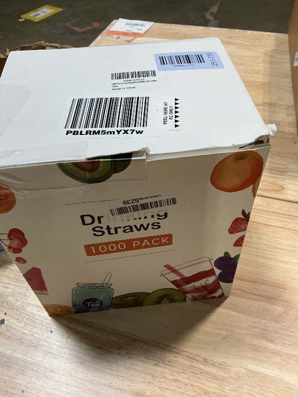 Photo 1 of [1000 Pcs] Colorful Disposable Drinking Plastic Straws - Long Cocktail Bar Bulk Straws(8.2" longX0.23" diameter)