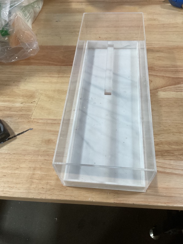 Photo 1 of ***ONLY ONE***Kingrol 2 Pack Rectangular Acrylic Cake Trays with Lids, 13.75 x 5.12 x 3.5 Inch Marbleized Cake Stands for Loaf Cakes, Bread, Pastries & Charcuterie