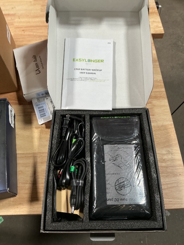 Photo 1 of **FOR PARTS/ HEAVILY USED/ NON-FUNCTIONAL*** EASYLONGER ES720 CPAP Battery Backup, 266.4Wh Portable Power Supply for ResMed AirSense 10/11, AirCurve 10/11, AirMini, Philips DreamStation 1/2, Emergency CPAP Battery for Outdoor Camping